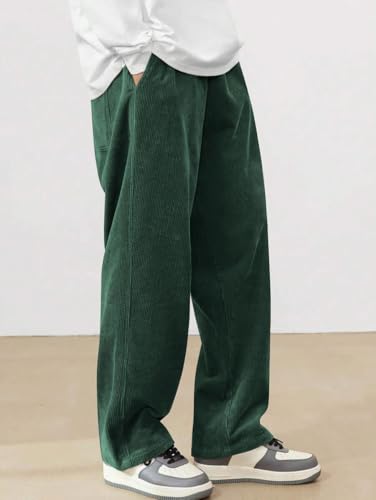 Image of ZAFUL Men's Corduroy Straight Leg Loose Fit Casual Pants