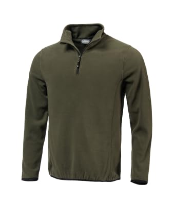 Generico Micropile Termico Felpa Mezza Zip Uomo logica Modello Anubi (IT, Testo, 3XL, Regular, Regular, Verde)
