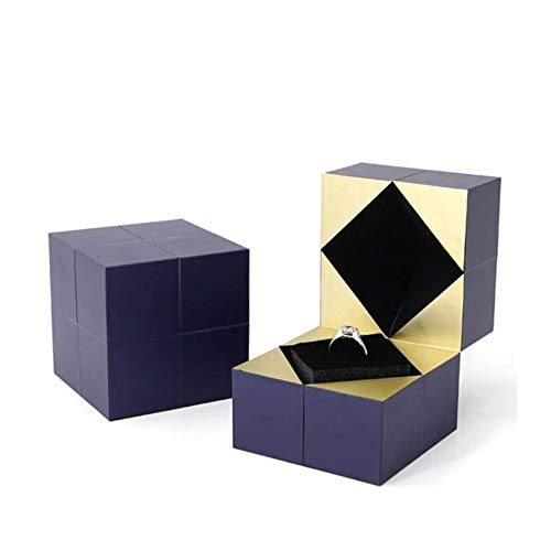 YAMAZA Kreative Ringbox, Ehering Box Hochzeitsring Rubiks Würfelbox, Geschenk-Box Schmuck-Aufbewahrungsbox, Die Beste Wahl für Valentinstag und Heiratsantrag Cover