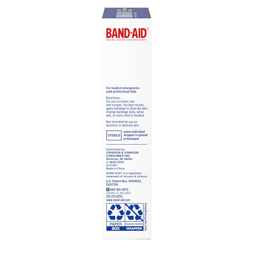 Image of BAND-AID Brand Tough Strips Adhesive Bandages, Extra Large, 10 Count