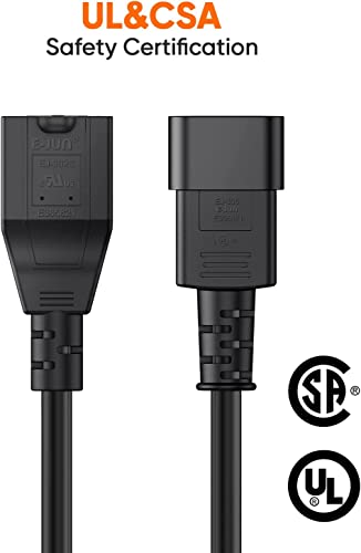 Image of CableCreation 10-Pack 1 Feet NEMA 5-15R to IEC 320 C14 Power Adapter Cords