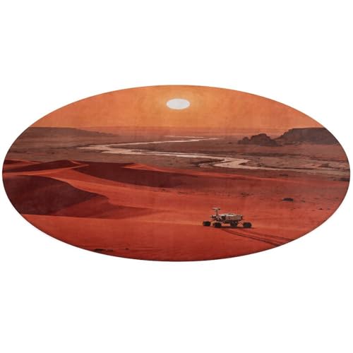 Tapete Redondo Coral Velvet 3' Antideslizante TPR Rojo miniatura 7