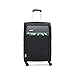 Aristocrat Medium Commander 69Cms Premium Polyester with PVC Coating Soft Sided Check-in 4 Spinner Wheels Black Suitcase