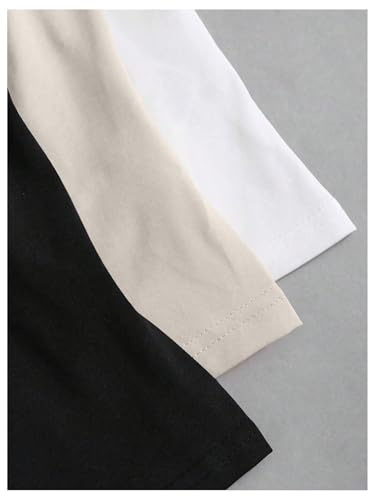 Women's Y2k Double Lined 3 Piece Crop Tank Top Sets Square Neck Sleeveless Ruched Tee Shirt Basic Tops Pack4