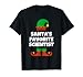 Santas Favorite Scientist Hat Christmas Funny Pj Science T-Shirt