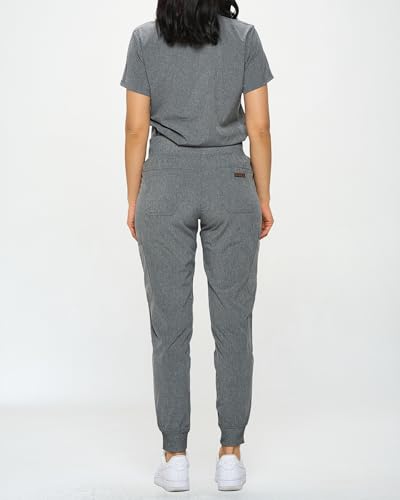Image of Monarch Uniforms Slim Fit Stretchy Scrubs Women's Jogger Scrub Set Slim Jogger Scrubs with Tuck-In Top for Women