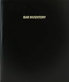 BookFactory Bar Inventory Log Book Journal Logbook, Black Hardbound (XLog-120-7CS-A-L-Black(Bar Inventory Log Book))
