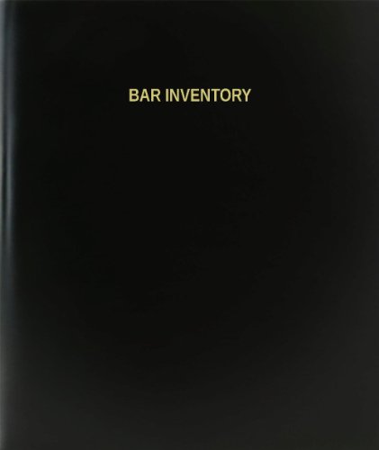 BookFactory Bar Inventory Log Book Journal Logbook, Black Hardbound (XLog-120-7CS-A-L-Black(Bar Inventory Log Book))