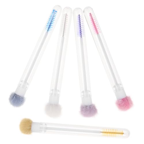 Beatifufu Stylish Test Tube Eyelash Brush Set 5pcs Eyelash and Eyebrow Brushes Portable Mascara Applicator Beauty Tools Options