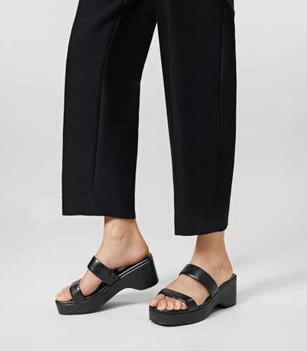 Arromic Platform Wedge Sandals Women Open Toe Slip on Two Strap Chunky Heeled Sandal for Summer Casual Dressy4