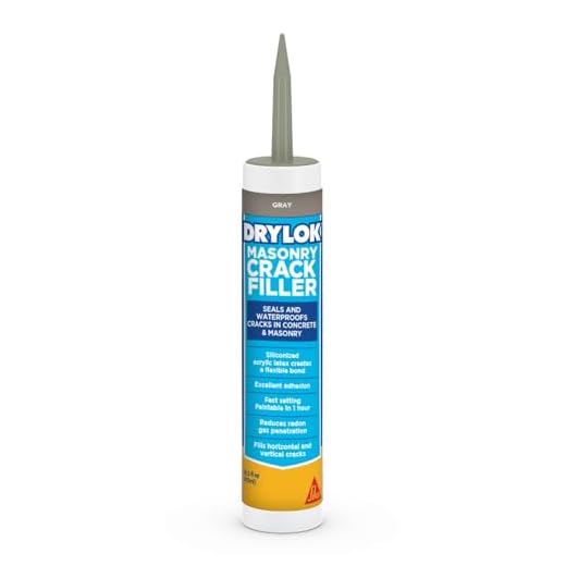DRYLOK Fast-Set Waterproof Masonry Crack Filler, Gray, 10.5 fl oz