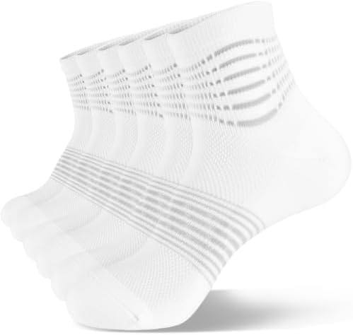 IRAMY Kompressionsstrümpfe für Damen Herren Plantarfasziitis Strümpfe Sport Laufsocken Kompressionssocken mit Knöchelstütze & Fußgewölbe Stütze 3/5 Paar