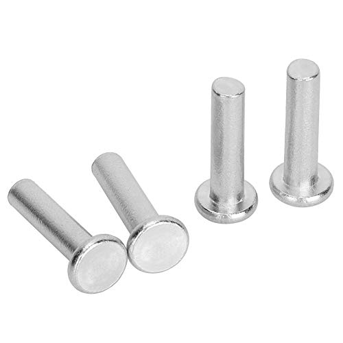 Hyuduo 20pcs M6 x 25mm Flat Head Solid Aluminum Rivets Lightweight Aluminum Pop Rivets for Metal Automotive & DIY Projects