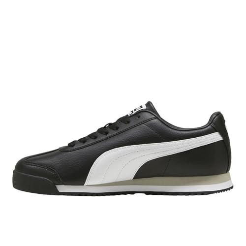 PUMA PUMA Mens Roma 24 Standard Shoes, Puma Black/Puma White/Smokey Gray, 10, Medium