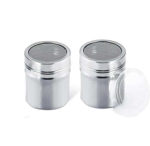 WchoeSS 2Pcs Stainless Steel Shaker Set