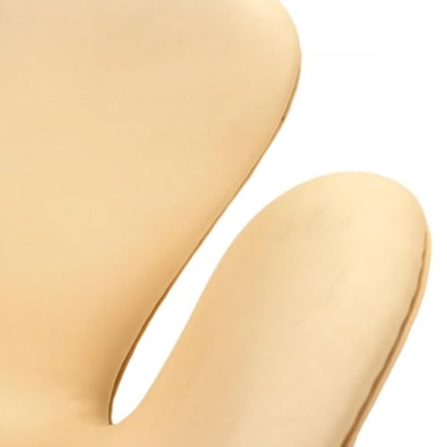 Image of Modern Swivel Lounge Chair with Hydraulic Lift for Home Office Hotel Cafe (Light Beige)