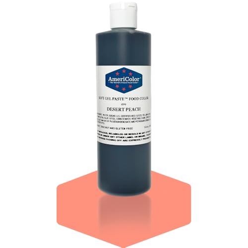 AmeriColor, Desert Peach, 13.5 Ounce Bottle, Soft Gel Paste Food Color
