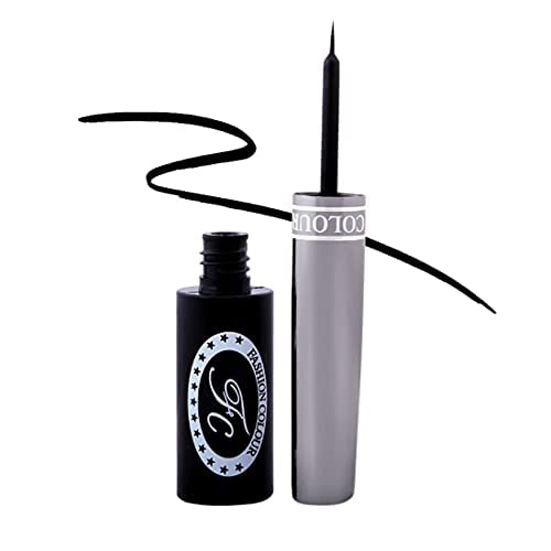 FASHION COLOUR Liquid Eyeliner Waterproof Black | Fantastic Colour-Land For The Professional Makeup | Long Wearing Upto 12Hr | Highly Pigmented | Smudge Proof Lliquid Eyeliner | Water Resistant Eyeliner Glossy | Cool Black | (5ml)-image-29