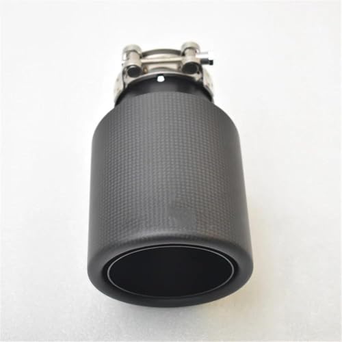 Tuyaux d'échappement universel 54mm embout carbone noir mat 101mm auto