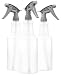 Bar5F Empty Plastic Spray Bottles 32 oz, Chemical Resistant, Professional, Heavy Duty, Fully Adjustable Head Sprayer, Pack of 3 (Grey)