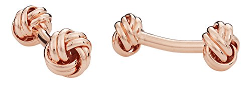 Cuff-Daddy Mancuernillas Doble Nudo Tono Oro Rosa con Caja miniatura 2