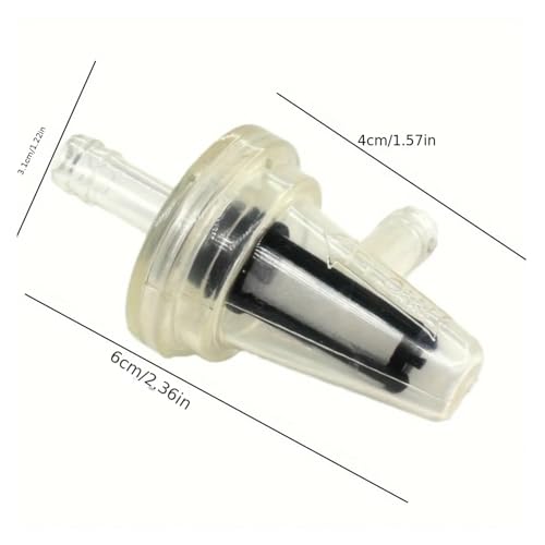 2 filtres à carburant en ligne à 90° 6 mm avec boîtier transparent compact