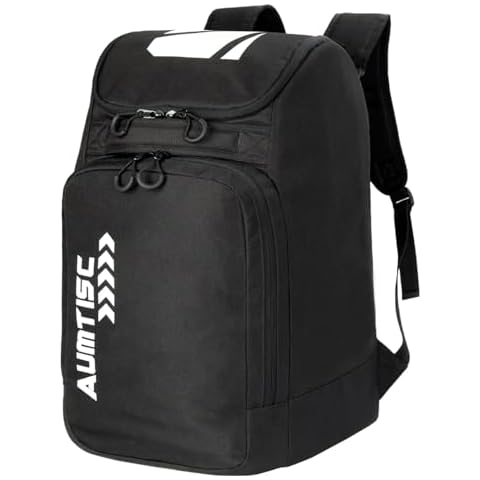 AUMTISC Ski Boot Bag, Ski Boot Backpack Travel, Snowboard Boots and Helmet Bags for Skiing, Snowboarding boot backpack for Flying Air Gloves Jacket Goggles Cover