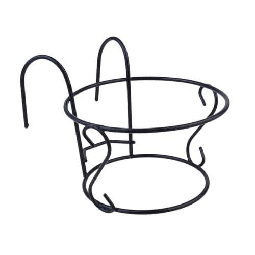 UPKOCH 1pezzi Cesto Nero in Ferro Battuto Portafiori Stile Europeo Supporto per Fiori Sospeso Cesto di Fiori per Recinzione Portafiori da Recinzione Durevole
