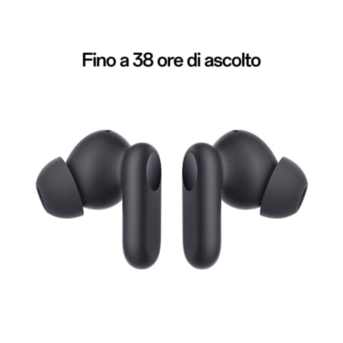 OPPO Enco Buds2 Pro TrueWireless Earphones, 38h Autonomy, 12.4 mm Driver, Bluetooth 5.3, 10 m Range, Touch Controls, Noise Cancellation AA, Android and iOS, IP55, Black