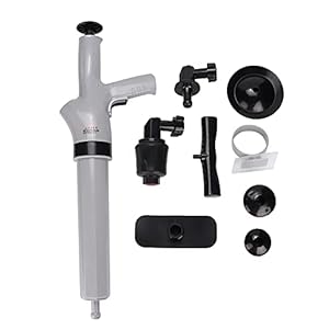 Hapivida Toilet Plunjer, Krachtige Handmatige Hogedruk Dredge Sanitair Tool Luchtklomp Remover Afneembare Montage Accessoires Voor Keuken Badkamer Verstopt Toilet Spoelbak (Grijs)