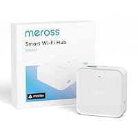 Meross Smart Matter Hub 110dB MSH450 (2,4GHz WiFi und Ethernet-Port), Smart Bridge für Alarmsystem, Unterstützt 32 Meross-Geräte, Kompatibel mit Apple Home, Alexa, Google Home