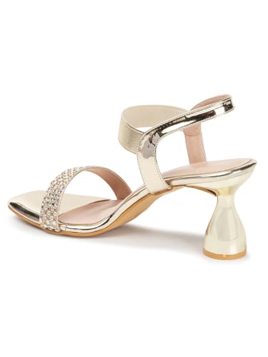 Image of Carlton London Women Stylish Fashion Embellished Sandals for Outdoor, Party, Wedding and Holidays with Stiletto Heels