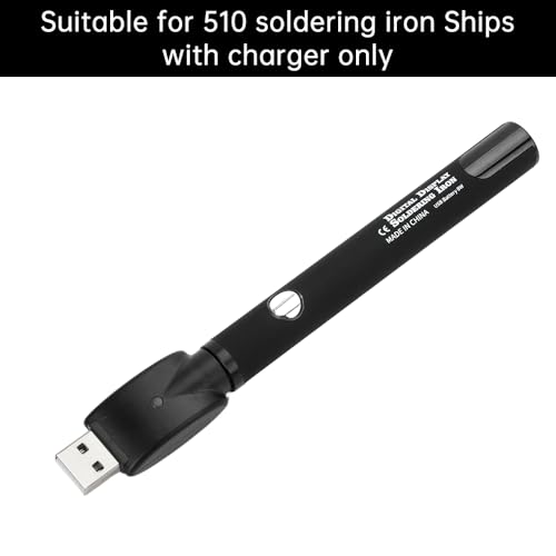 Image of diymore USB Thread Cable,Smart Charger Cable,Smart 510 USB Charger Cable Adaptor with LED Indicator,Overcharge Protection Adapter with LED Indicator Adapter for Wireless Soldering Iron 2Pcs