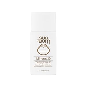 Sun Bum Mineral SPF 30 Face Sunscreen Lotion – Broad Spectrum and Fragrance Free Moisturizing Facial Sunscreen – Hawaii 104 Act Compliant (Without Octinoxate & Oxybenzone) – Travel Size – 1.7 oz
