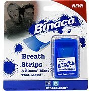 Bandelettes Binaca menthe poivrée rafraîchisseur haleine pour lutter contre la mauvaise haleine