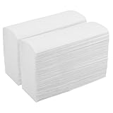 minkissy 2er Pack Kommerzielle Papierhandtücher Pack Hochsaugfähig Sanft für Hotel Restaurant Badezimmer Hygienische Falthandtücher Geeignet für Spender