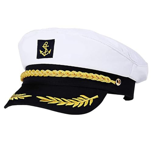 Gorro Yacht Rock - Sombrero Náutico Retro Ajustable | Accesorio para Cruceros Playa Halloween Fiesta De Despedida Cosplay Marina Actividades Náuticas