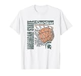 Michigan State Spartans Vintage Basketball 90's White T-Shirt