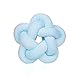 Cozywind Cousin Chambre Décoration Bebe, Oreiller de Boule de Noeud Coussin d'oreiller Tissé Rond Décoration de Bebe Sieste Oreiller de Salon de Chambre à Coucher(Bleu)