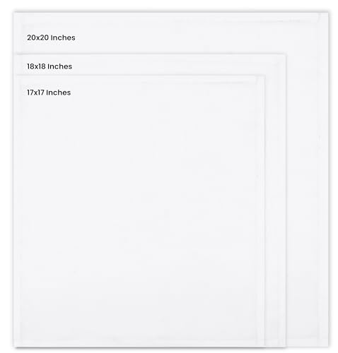 image for Utopia Home White Cloth Napkins (12 Pack, 20x20 Inches), Ideal Dinner 