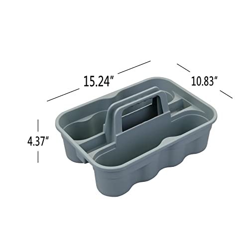 Teyyvn 4 Pack Carry Caddy, Plastic Cleaning Caddy With Handle, Gray #TOP1