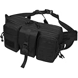 メンズ 登山用ウエストバッグ アウトドア フィットネス ハイキング 防水 メッセンジャー スポーツ 多機能 大容量 ウエスト メッセンジャー (ブラック)