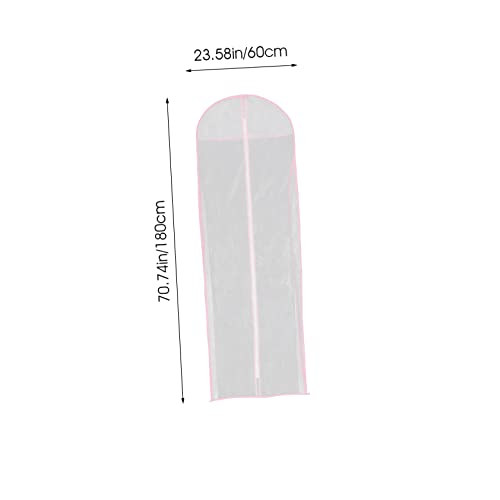 GLEAVI Long Bridesmaid Dress Storage Bag Cover Lightweight Non Woven Garment Bag for Wedding Dresses Zippered Design for Easy Access Wrinkle Prevention Compact Portable Suit Cover for2