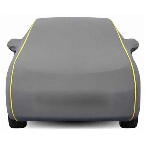 Image of Kayme Premium Grey Tiago Car Cover Waterproof for (All Models & Variants - Petrol, Diesel, CNG & EV) |Speacially Custom Fit with Mirror Pockets |All-Weather Protection - Outdoor Car Body Cover