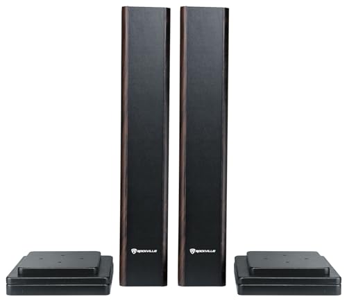 Pairrockvillerht28d28darkwoodgrainbookshelfhometheaterspeakerstands Urban Country Home Decor Pair rockville rht28d 28 dark wood grain bookshelf home theater speaker stands urban country home decor