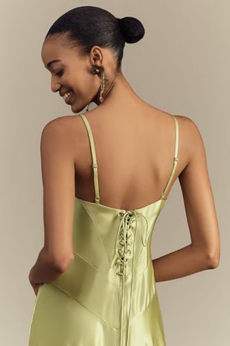 Satin Bridesmaid Dresses Spaghetti Straps Wedding Guest Dress Maxi Formal Gowns4