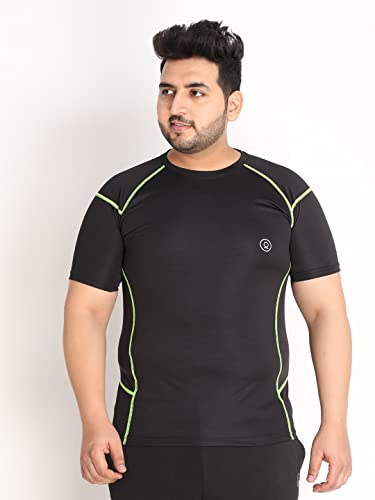 Image of CHKOKKO Men's Polyester Regular Fit Solid Sports T-Shirt