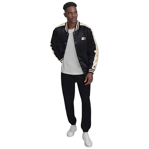 Starter mens Satin Varsity Midweight With Quilted Lining Long Sleeve Jacket2