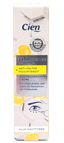 Cien Q10 Intense Vitamina E Contorni Occhi Crema Antirughe + Umidità Riduce al minimo le rughe e serve per ridurre la profondità delle rughe di tutti i tipi di pelle da 15 ml