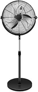 Simple Deluxe 18 Inch Pedestal Standing Fan, High Velocity, Heavy Duty Metal For Industrial, Commercial, Residential, Greenhouse Use, Black